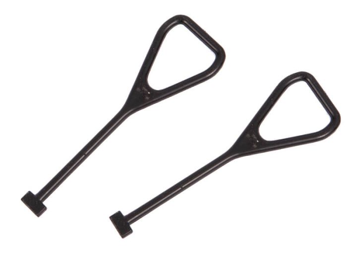 Mit diesem Hebelschlüssel-Set können Sie die Aluminiumroste der Design Entwässerungsrinnen ganz einfach anheben und herausnehmen.