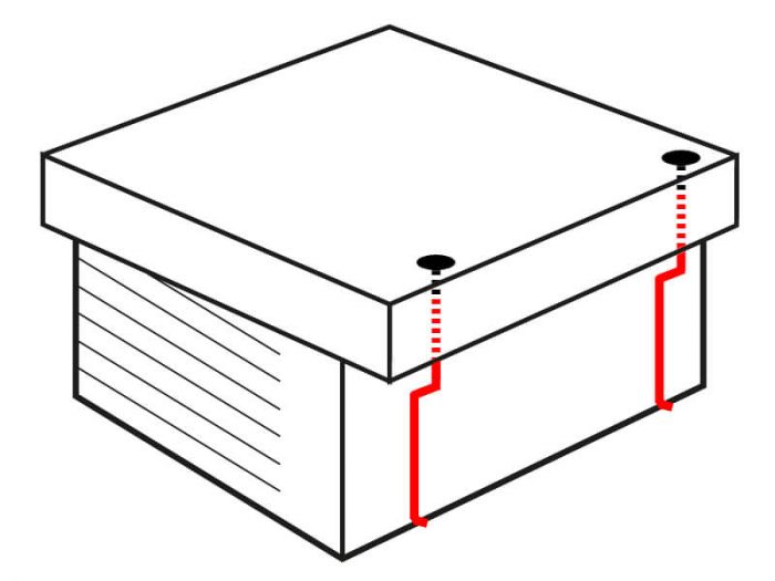 PVC Flachdach Set | anthrazit | Ø 60 mm | doppel