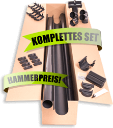 Komplettes Dachrinnen Set